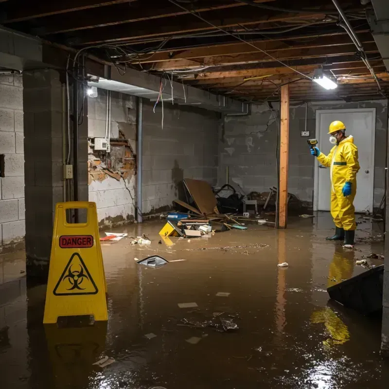 Flooded Basement Electrical Hazard in Grandyle Village, NY Property